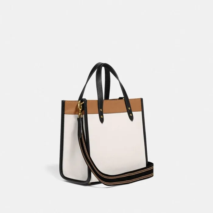 Women Field Tote 22 In Colorblock With Coach Badge Brasschalk Multi Coach Totes and Carryalls