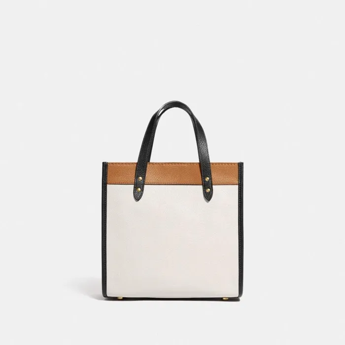 Women Field Tote 22 In Colorblock With Coach Badge Brasschalk Multi Coach Totes and Carryalls