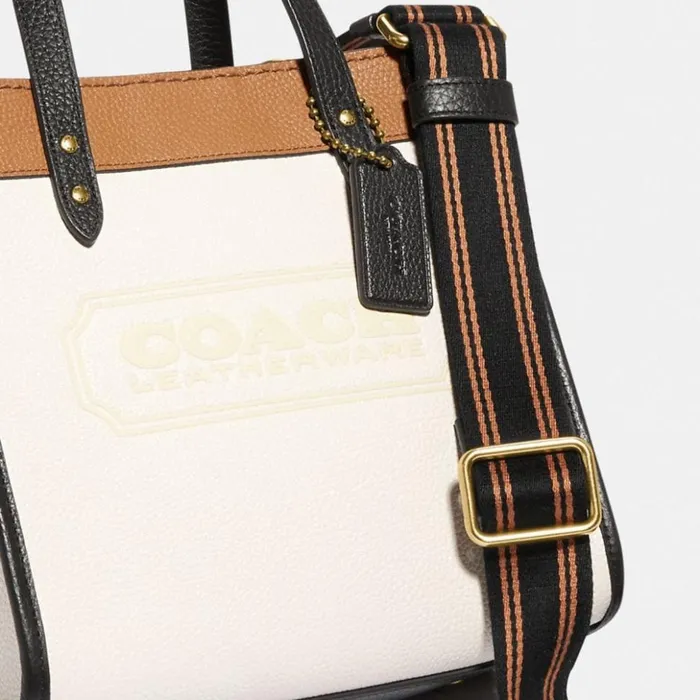 Women Field Tote 22 In Colorblock With Coach Badge Brasschalk Multi Coach Totes and Carryalls