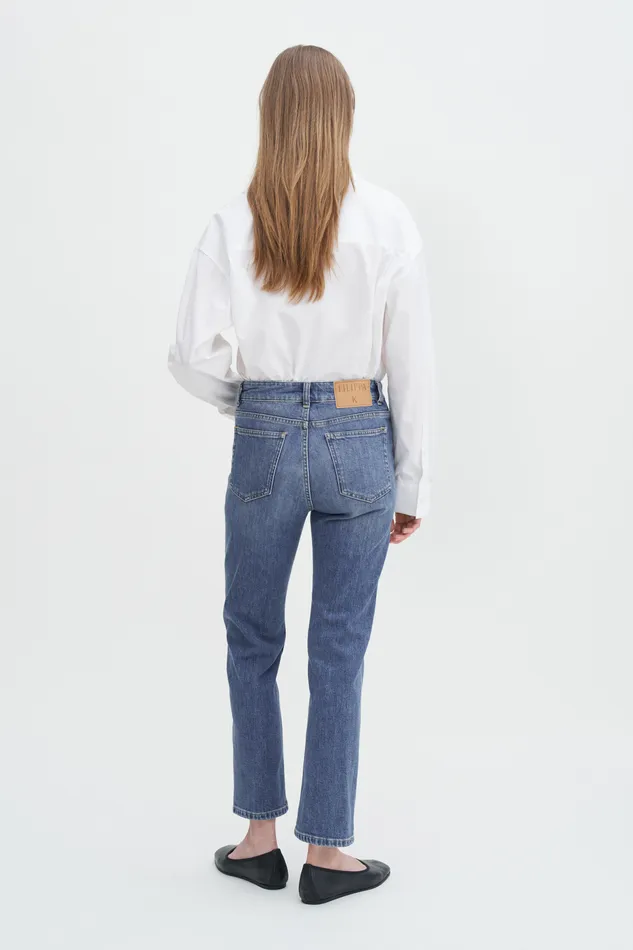 Women filippak Stella Cropped Mid Blue Wash Mid Blue Jeans