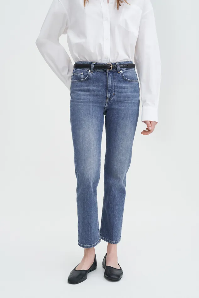 Women filippak Stella Cropped Mid Blue Wash Mid Blue Jeans