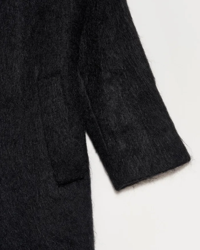 Women Funnel Neck Coat Black Billy Reid Jackets and Outerwear