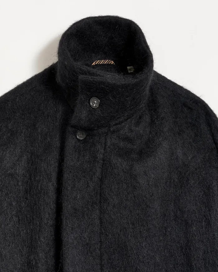 Women Funnel Neck Coat Black Billy Reid Jackets and Outerwear