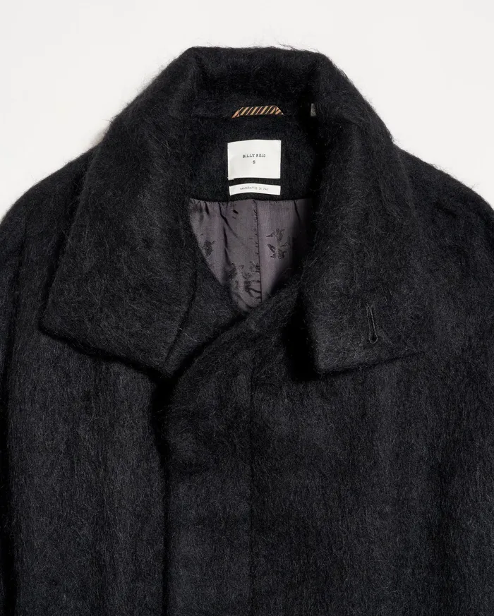 Women Funnel Neck Coat Black Billy Reid Jackets and Outerwear