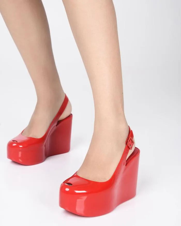 Women Groovy Red Melissa Platforms
