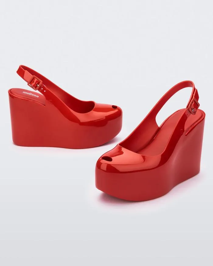 Women Groovy Red Melissa Platforms