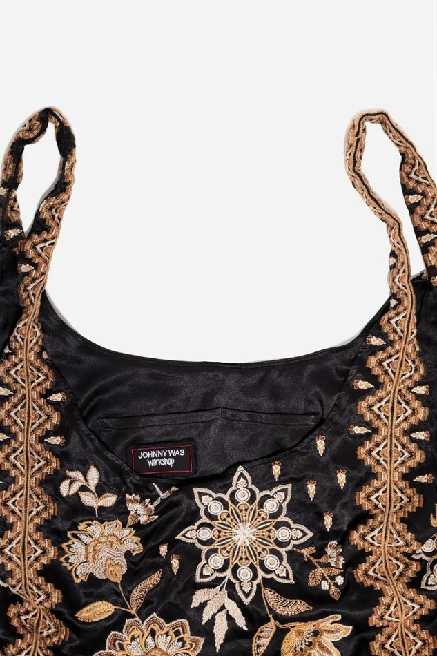 Women Handbags Johnny Was SLOUCHY TOTE Black