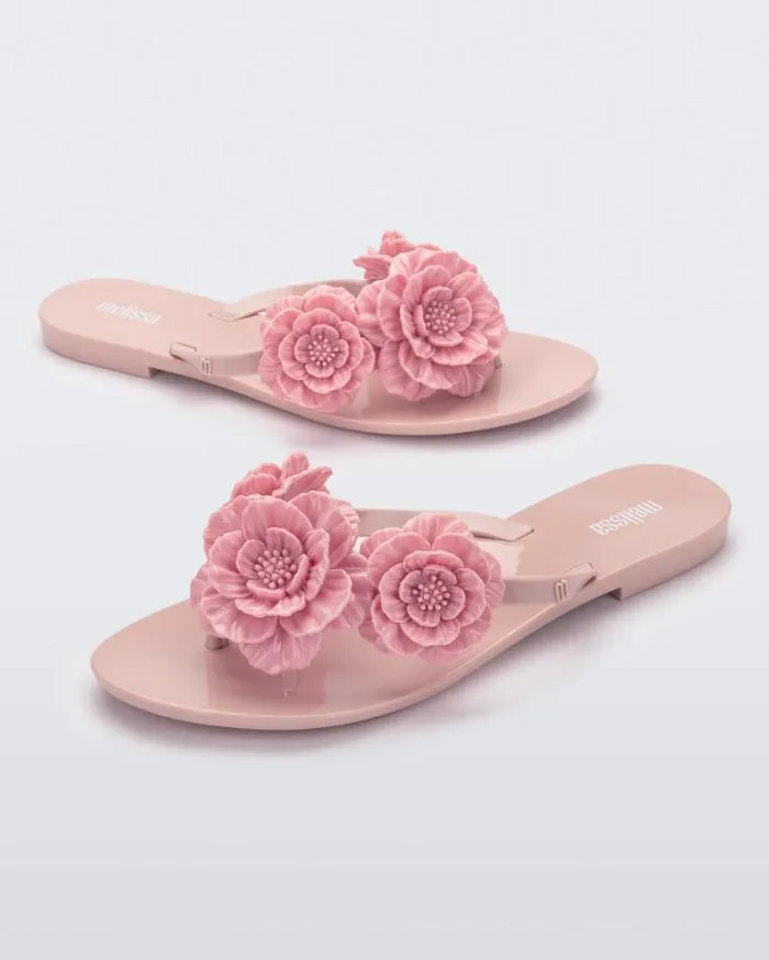Women Harmonic Springtime Pink Melissa Flip Flops