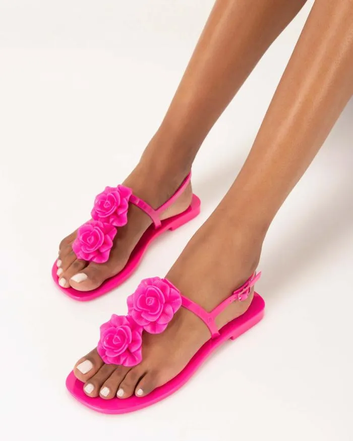 Women Harmonic Squared Garden Pink Melissa Sandals