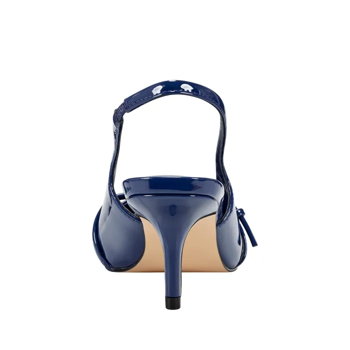 Women Heels and Pumps Marc Fisher Alorie Slingback Pump Navy Patent