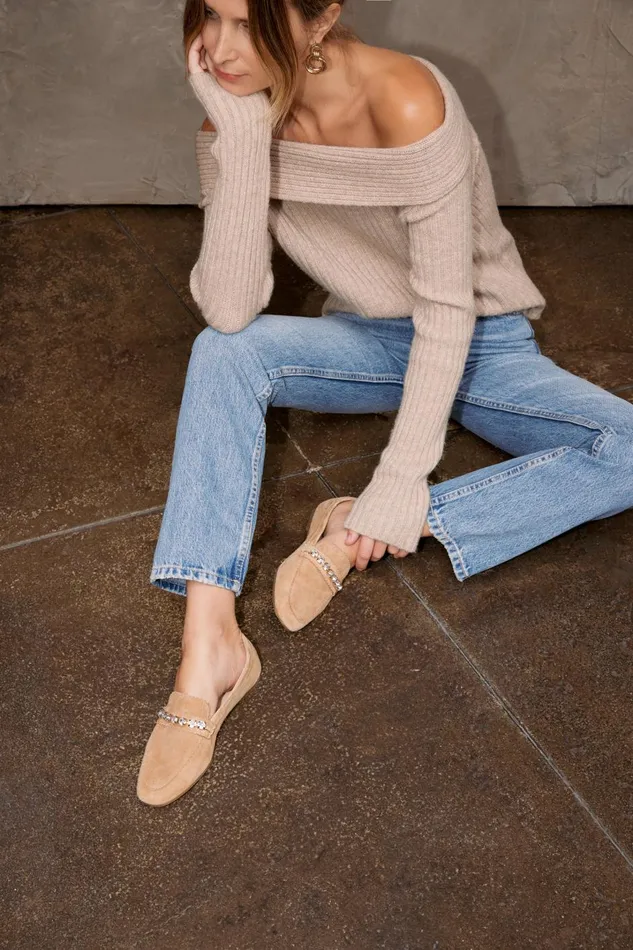 Women Herron Flat 8211 Latte Pelle Moda Flats Women Herron Flat 8211 Latte Pelle Moda Flats