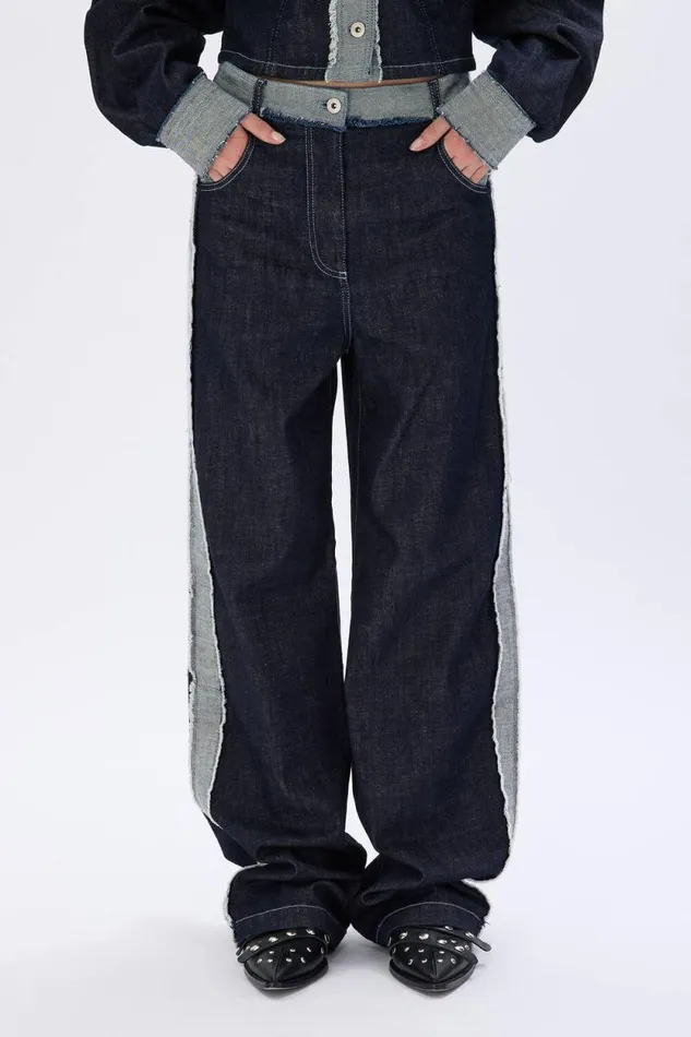 Women Highwaisted Denim Trousers Blue Blue Sonia Rykiel Trousers And Denim