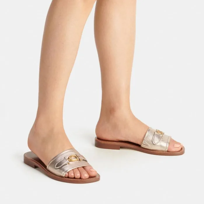 Women Ina Sandal Platinum Champagne Coach Sandals