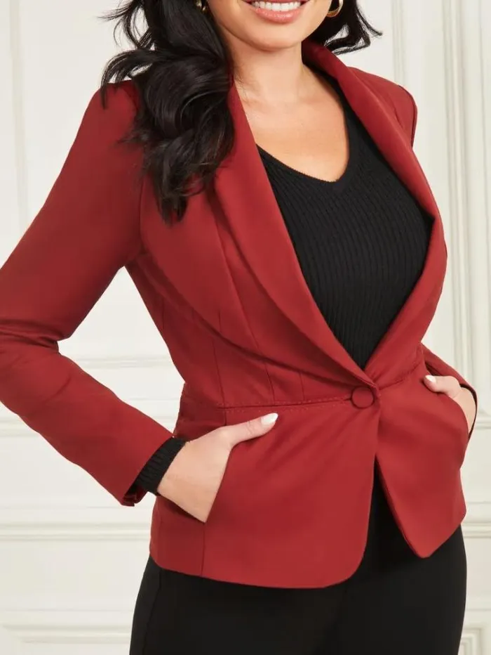 Women Jackets Marciano Hollywood Blazer Dark Jam Red