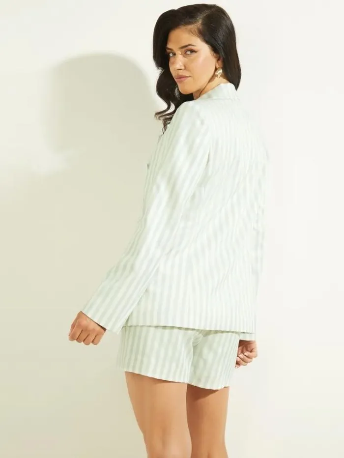 Women Jackets Marciano Martina Striped Blazer Peaceful Sky Stripes