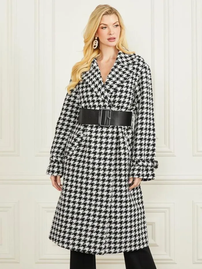 Women Jackets Marciano Natasha WoolBlend Coat Pied De Poule Blackwhite Women Jackets Marciano Natasha WoolBlend Coat Pied De Poule Blackwhite