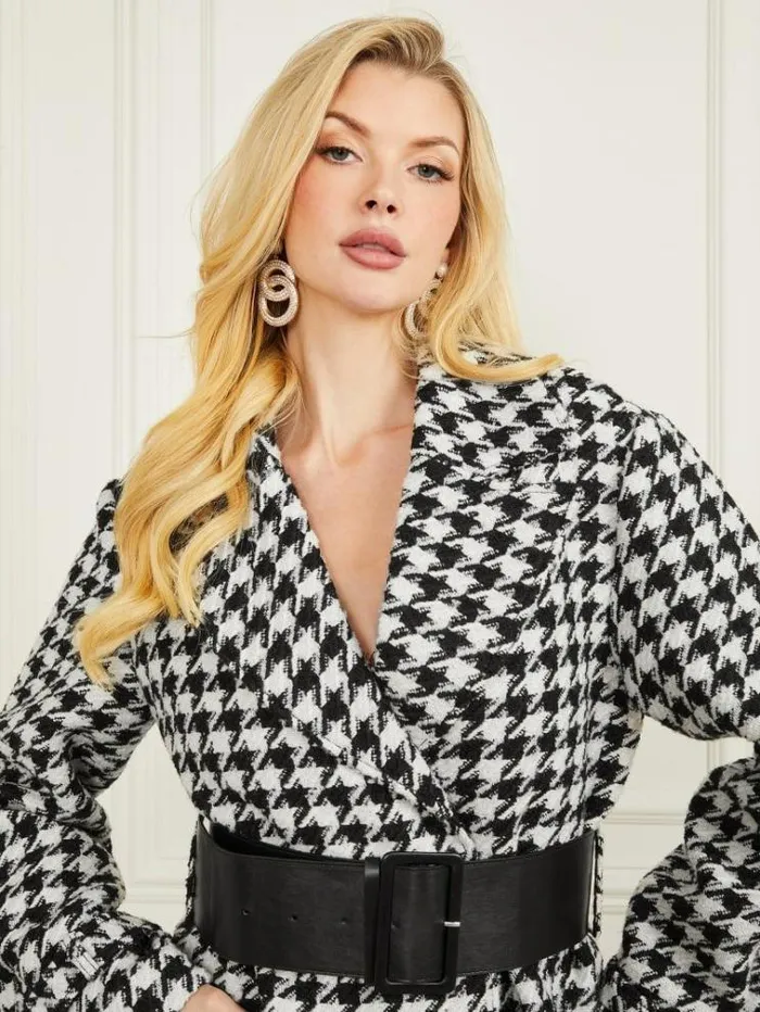 Women Jackets Marciano Natasha WoolBlend Coat Pied De Poule Blackwhite Women Jackets Marciano Natasha WoolBlend Coat Pied De Poule Blackwhite