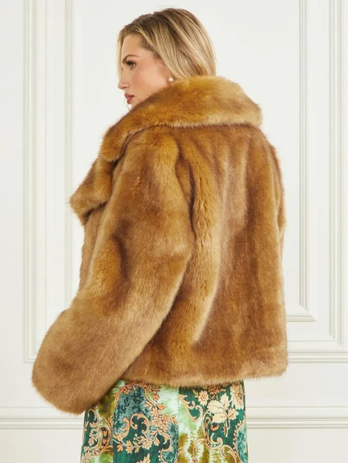 Women Jackets Marciano New Gwenda FauxFur Jacket Camel Women Jackets Marciano New Gwenda FauxFur Jacket Camel