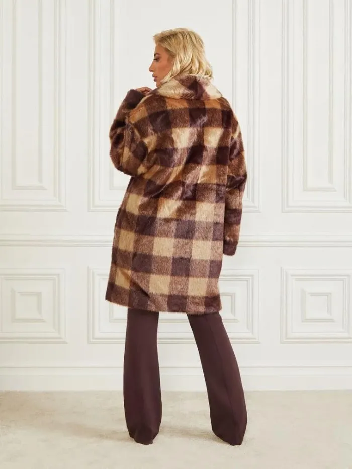Women Jackets Marciano Rochelle Coat Camel And Dark Bourbon Bi