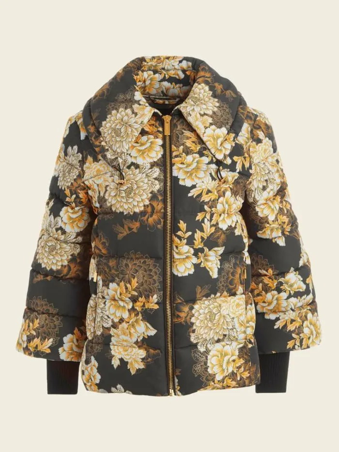 Women Jackets Marciano Sharon Puffer Jacket After Dark Floral Print Women Jackets Marciano Sharon Puffer Jacket After Dark Floral Print