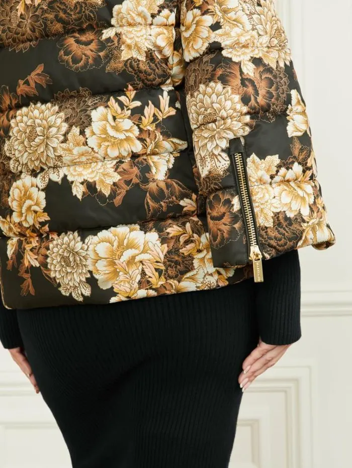 Women Jackets Marciano Sharon Puffer Jacket After Dark Floral Print Women Jackets Marciano Sharon Puffer Jacket After Dark Floral Print