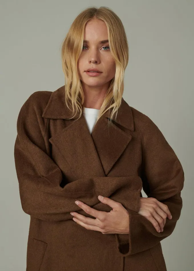 Women Jackets Outerwear Joe039s Jeans THE MADELINE COAT Chestnut Brown