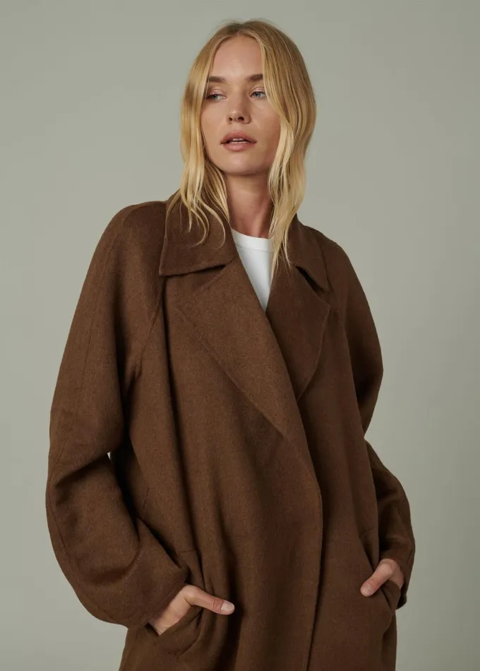 Women Jackets Outerwear Joe039s Jeans THE MADELINE COAT Chestnut Brown