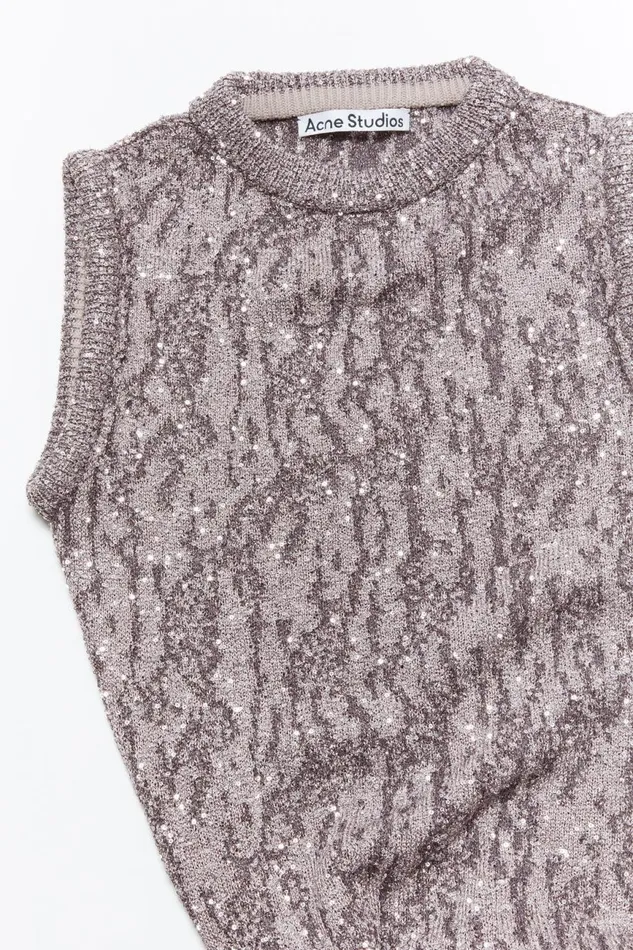 Women Jacquard Knit Dress Dark Grey Acne Studios Dresses