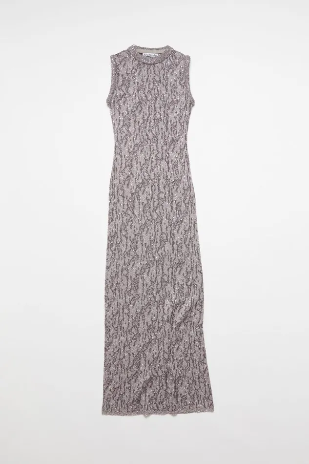 Women Jacquard Knit Dress Dark Grey Acne Studios Dresses