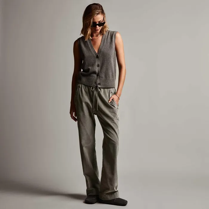WOMEN James Perse CASHMERE COLLECTION Sunland Cashmere Blend Vest Burro