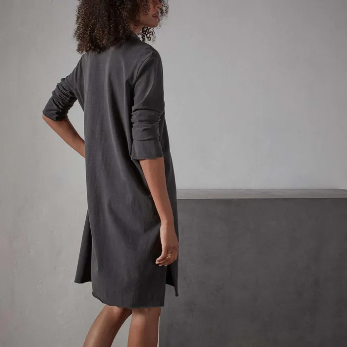 WOMEN James Perse DRESSESJUMPSUITS High Twist Jersey Relaxed Polo Dress Magma Pigment