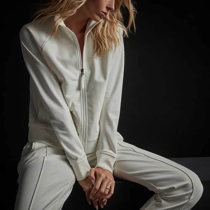 WOMEN James Perse JACKETSOUTERWEAR Piped Track Jacket Everest White
