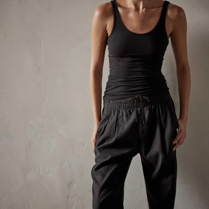 WOMEN James Perse LOS ANGELES COLLECTION Canyon Linen Pant Black