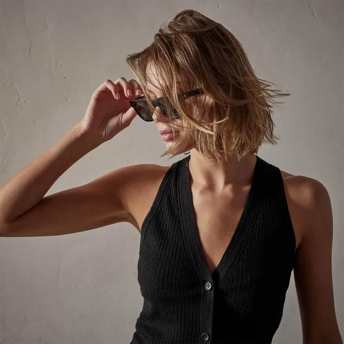 WOMEN James Perse LOS ANGELES COLLECTION Carmel Vest Black
