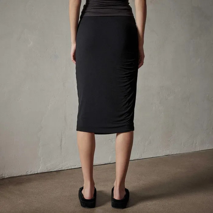 WOMEN James Perse LOS ANGELES COLLECTION Shoreline Ruched Skirt Black