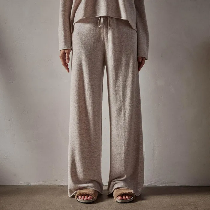 WOMEN James Perse PANTSDENIM Recycled Cashmere Wide Leg Pant Stone