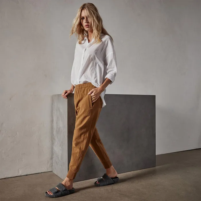 WOMEN James Perse PANTSDENIM Stretch Wool Pant Caramel