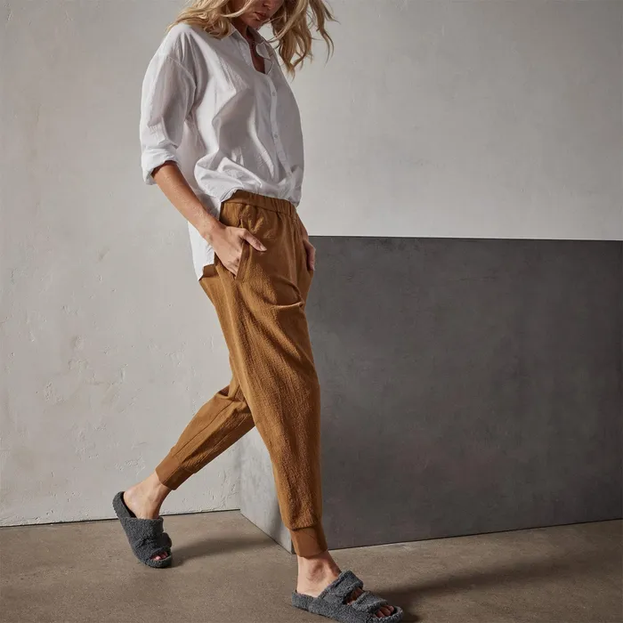 WOMEN James Perse PANTSDENIM Stretch Wool Pant Caramel