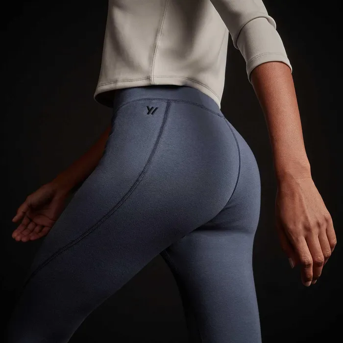 WOMEN James Perse PANTSDENIM YOSEMITE Spiral Seam Yoga Pant Adriatic