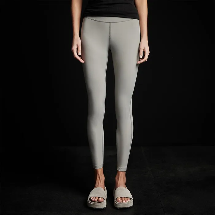 WOMEN James Perse Performance Bottoms YOSEMITE Spiral Seam Legging Olympic Grey