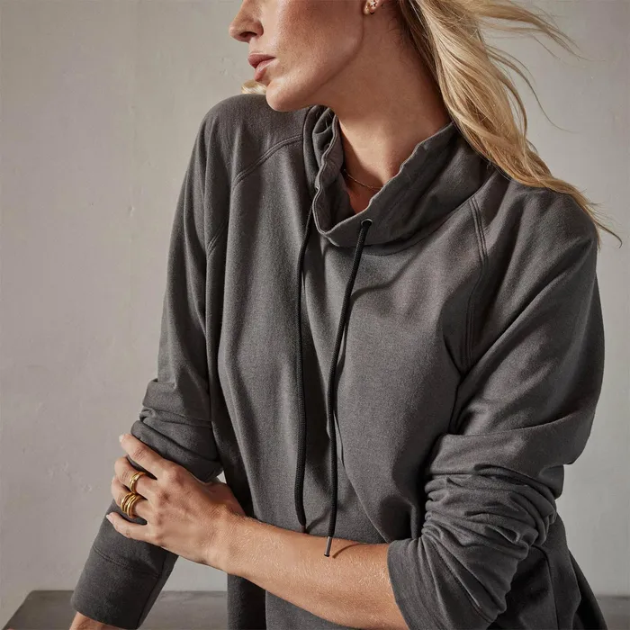 WOMEN James Perse SWEAT TOPSBOTTOMS Terry Oversized Funnel Neck Fin