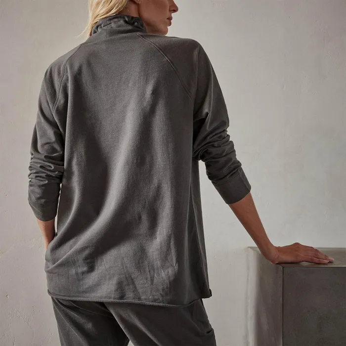 WOMEN James Perse SWEAT TOPSBOTTOMS Terry Oversized Funnel Neck Fin