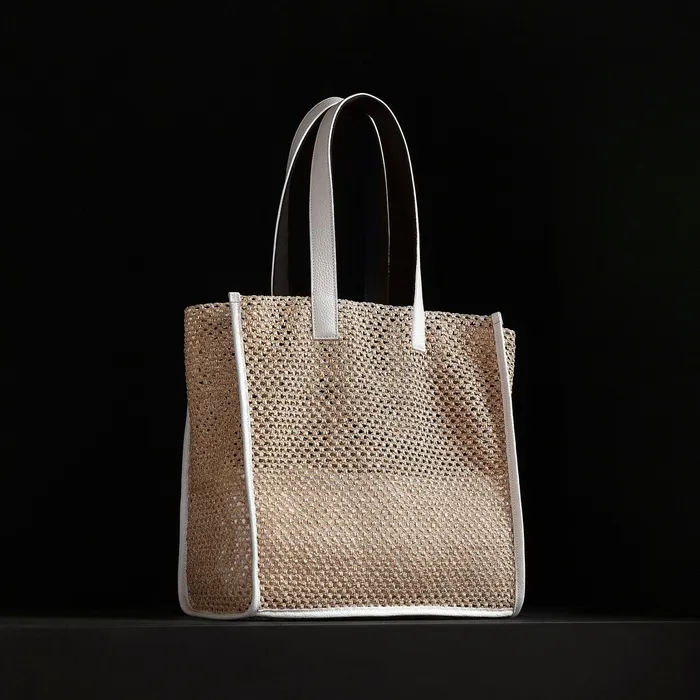 WOMEN James Perse Tote Bags Raffia Tote Natural