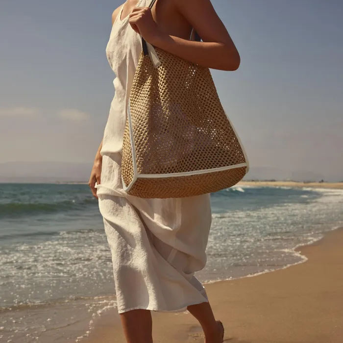 WOMEN James Perse Tote Bags Raffia Tote Natural