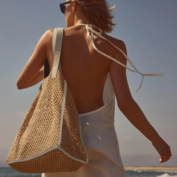 WOMEN James Perse Tote Bags Raffia Tote Natural