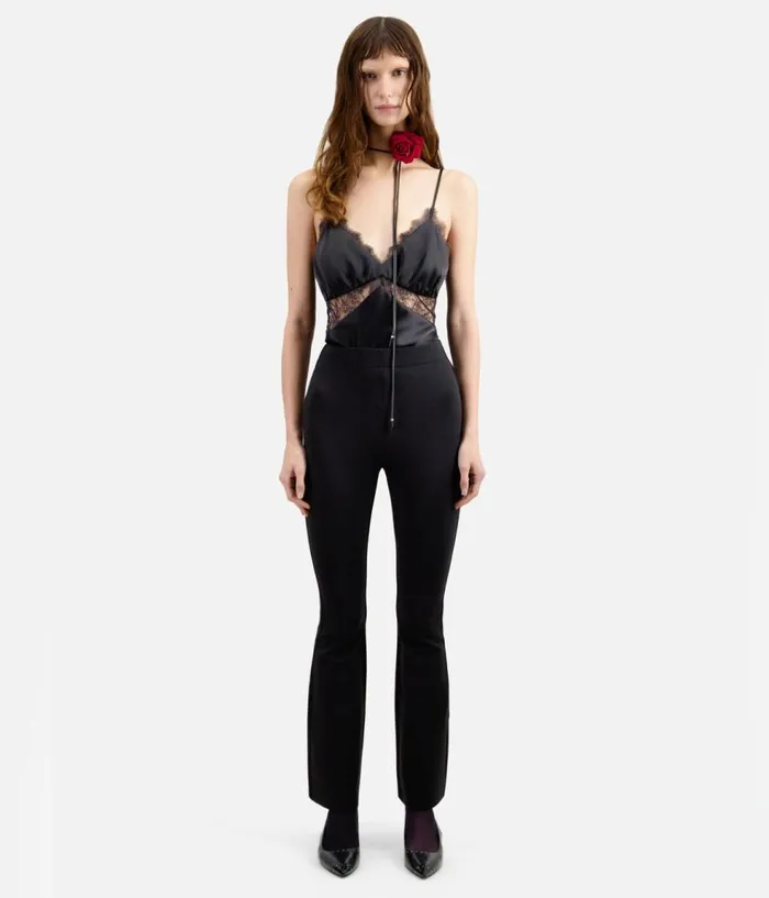 Women Jeans and Pants THE KOOPLES Black Flare Trousers