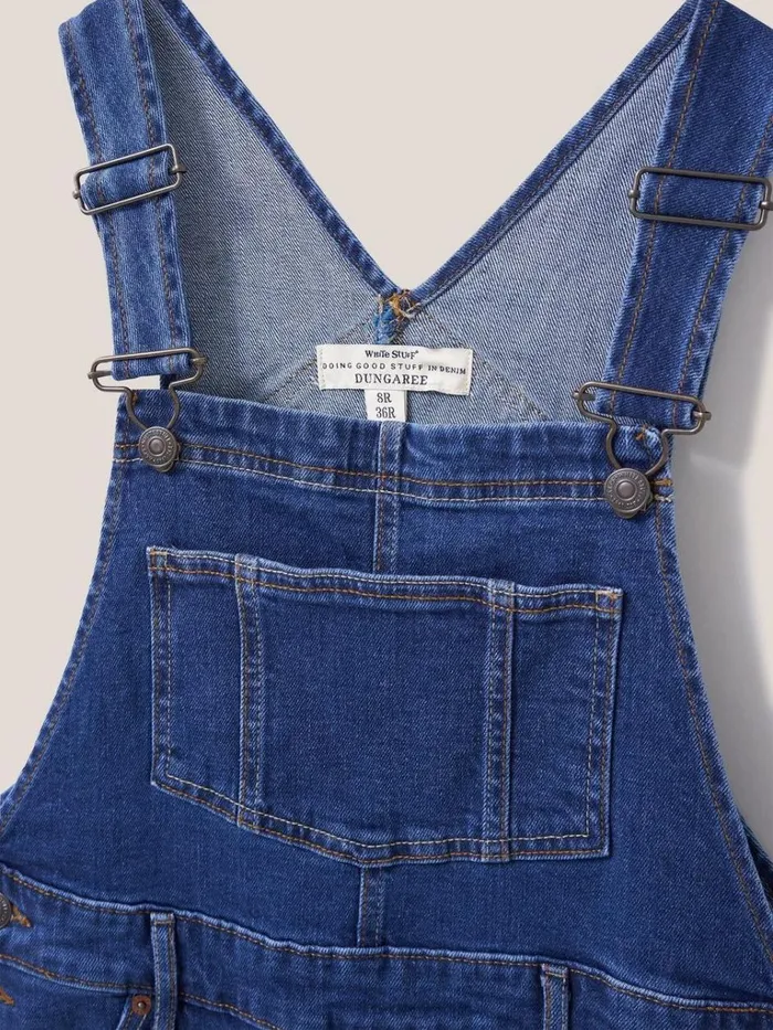 Women JEANS White Stuff Isabelle Denim Dungaree Mid Denim