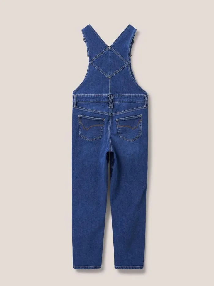 Women JEANS White Stuff Isabelle Denim Dungaree Mid Denim
