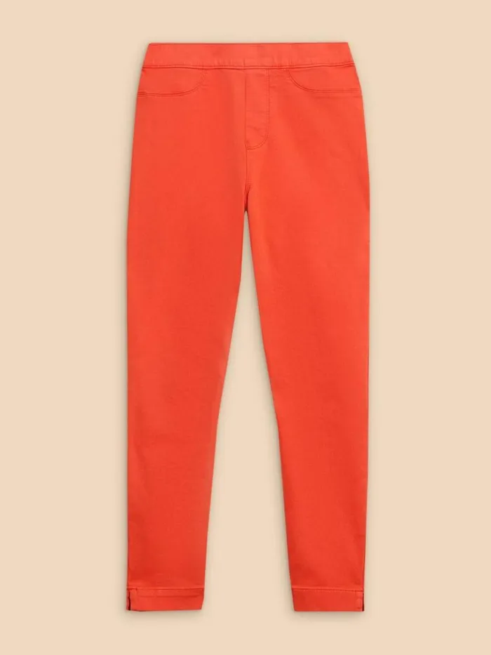Women JEANS White Stuff Janey Cotton Cropped Jegging Bright Orange