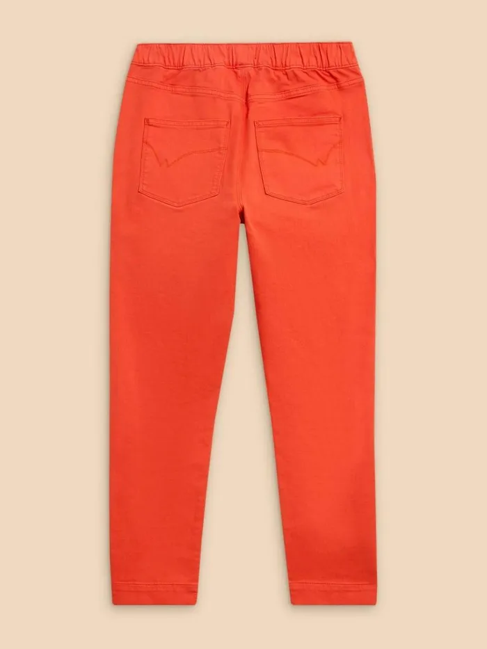 Women JEANS White Stuff Janey Cotton Cropped Jegging Bright Orange